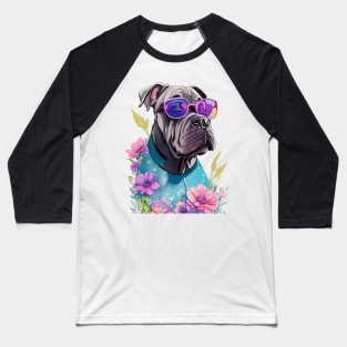 Dog Hawaiian Baseball T-Shirt